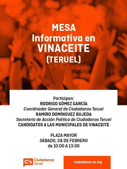 Mesa informativa en Vinaceite