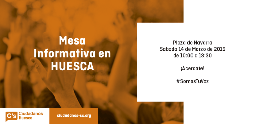Mesa Informativa en Huesca 14 de marzo