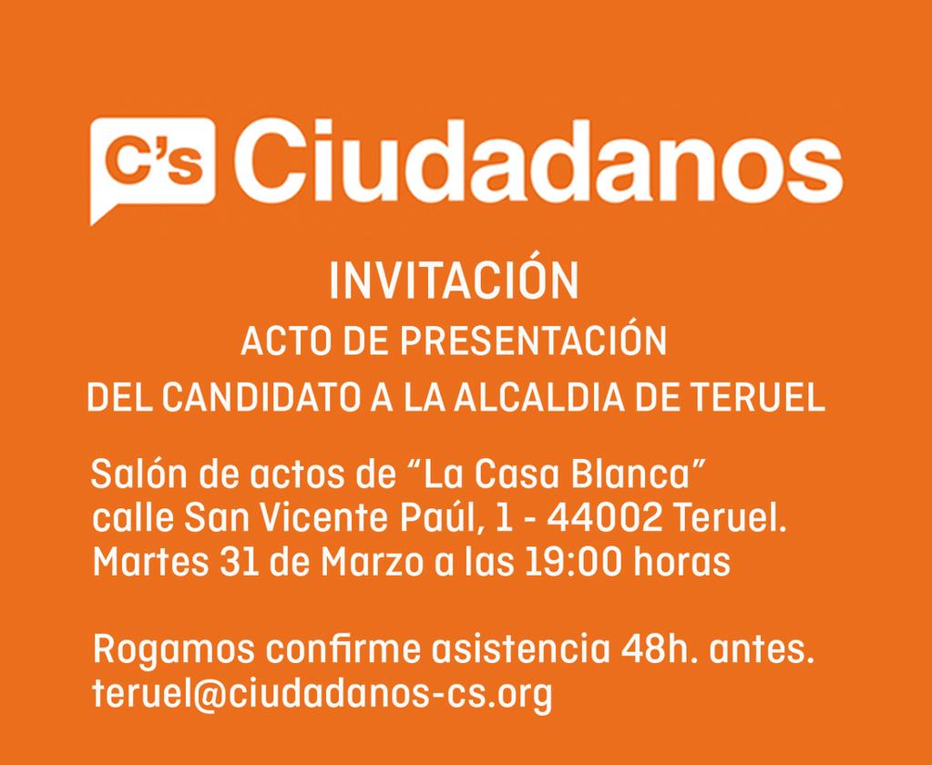 Presentacion candidatura Alcaldía Teruel