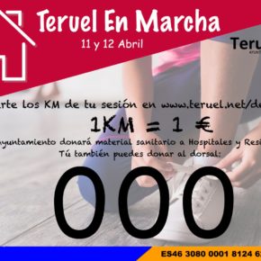 El Ayuntamiento organiza ‘Teruel en Marcha’, una iniciativa solidaria para practicar deporte en casa durante el fin de semana