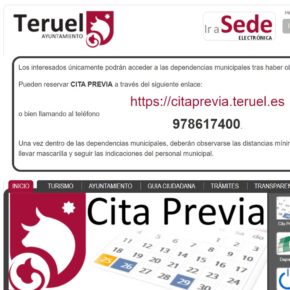 El Ayuntamiento de Teruel implementa un sistema virtual de cita previa El Ayuntamiento de Teruel implementa un sistema virtual de cita previa