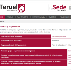 Los turolenses podrán realizar quejas y sugerencias al Ayuntamiento por internet Los turolenses podrán realizar quejas y sugerencias al Ayuntamiento por internet