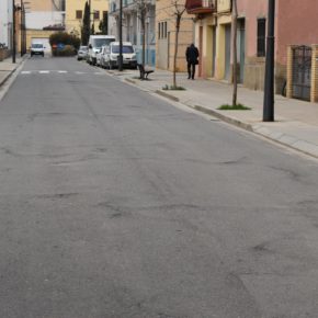 Obras de reasfaltado de un tramo de la calle Huesca